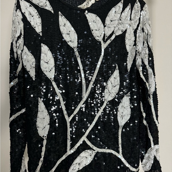 SWEE LO BLACK AND WHITE SEQUINS SIZE SMALL - Picture 4 of 6